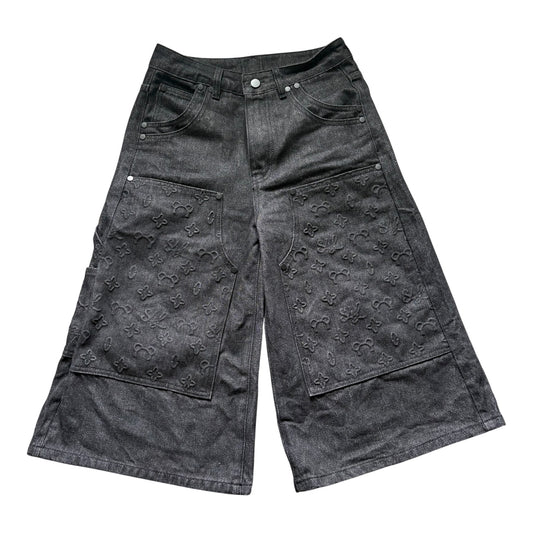 Midnight Monogram Denim Shorts