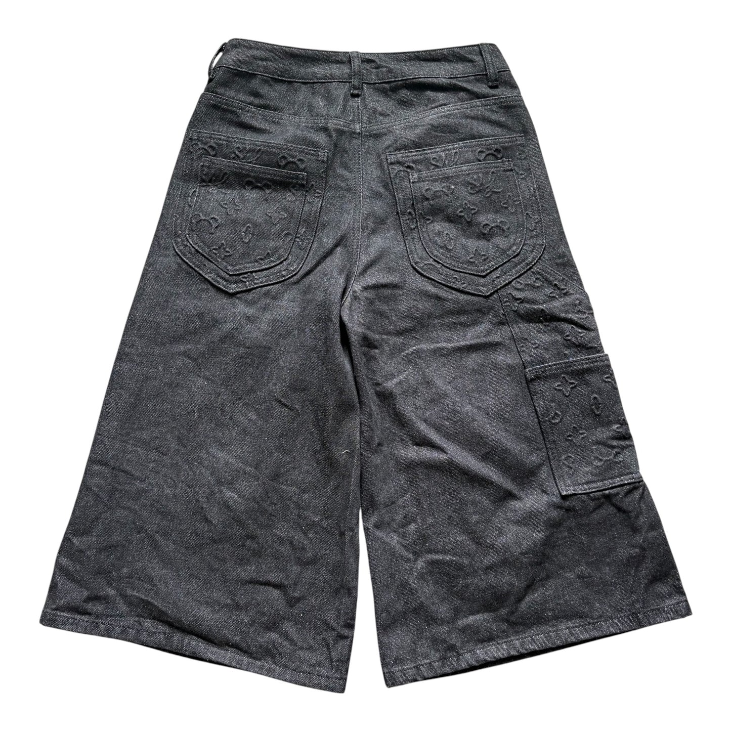 Midnight Monogram Denim Shorts