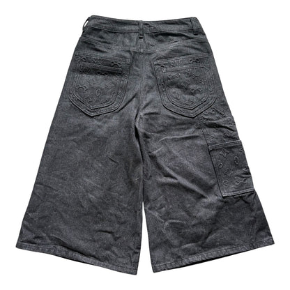 Midnight Monogram Denim Shorts